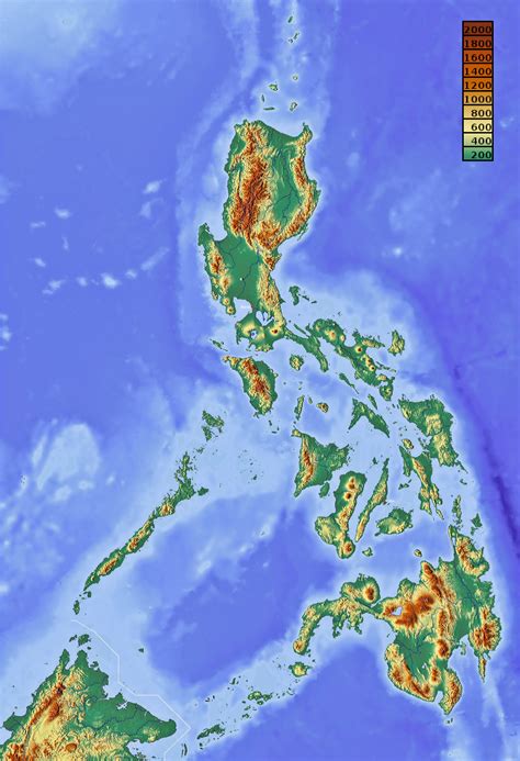 Philippines topographic maps, elevation, terrain.